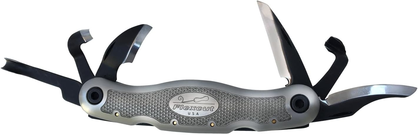FLEXCUT Pocket Jack for Carvin’ 2.0, Light Weight Wood Carving Jackknife Style Tool with 4 Blades, Made in the USA | JKN289 - Image 8