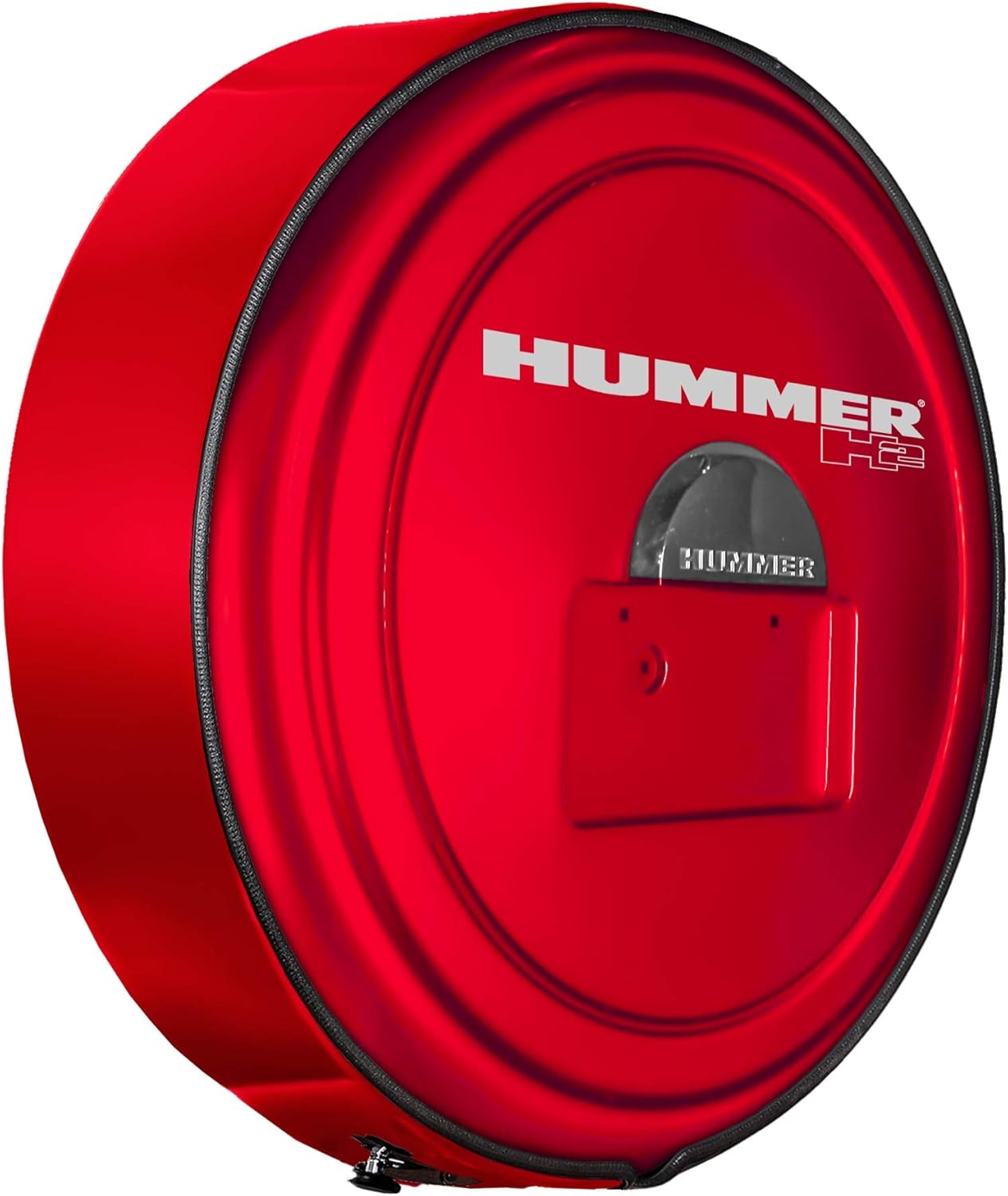 Boomerang Hummer H2 (05-10) – Color Matched MasterSeries Hard Tire Cover – (Color Matched Plastic Face & Stainless Steel Ring) – Hummer H2 Logo – Pewter Metallic - Image 15