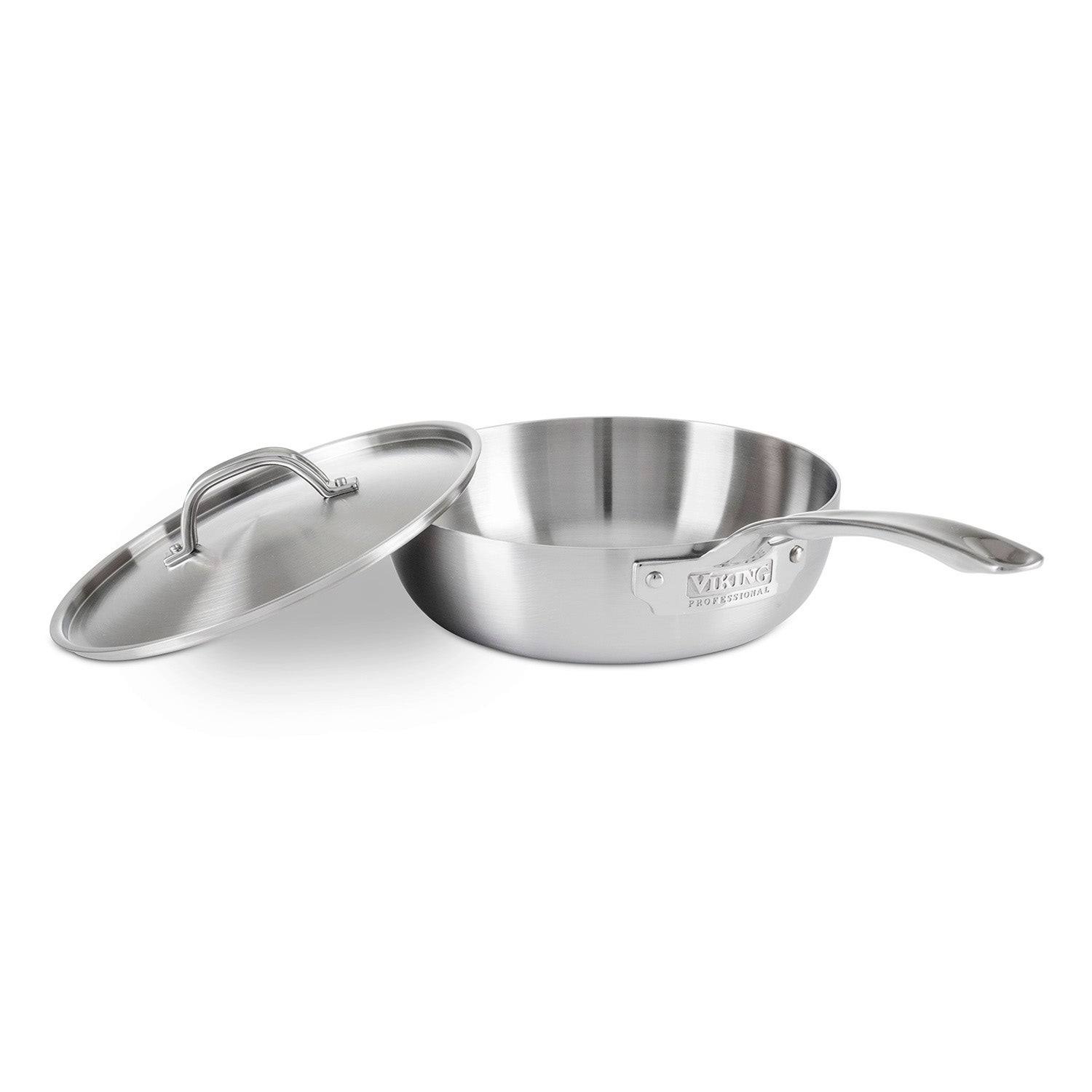 Viking Professional 5-Ply 3-Quart Stainless Steel Saucier - Image 4