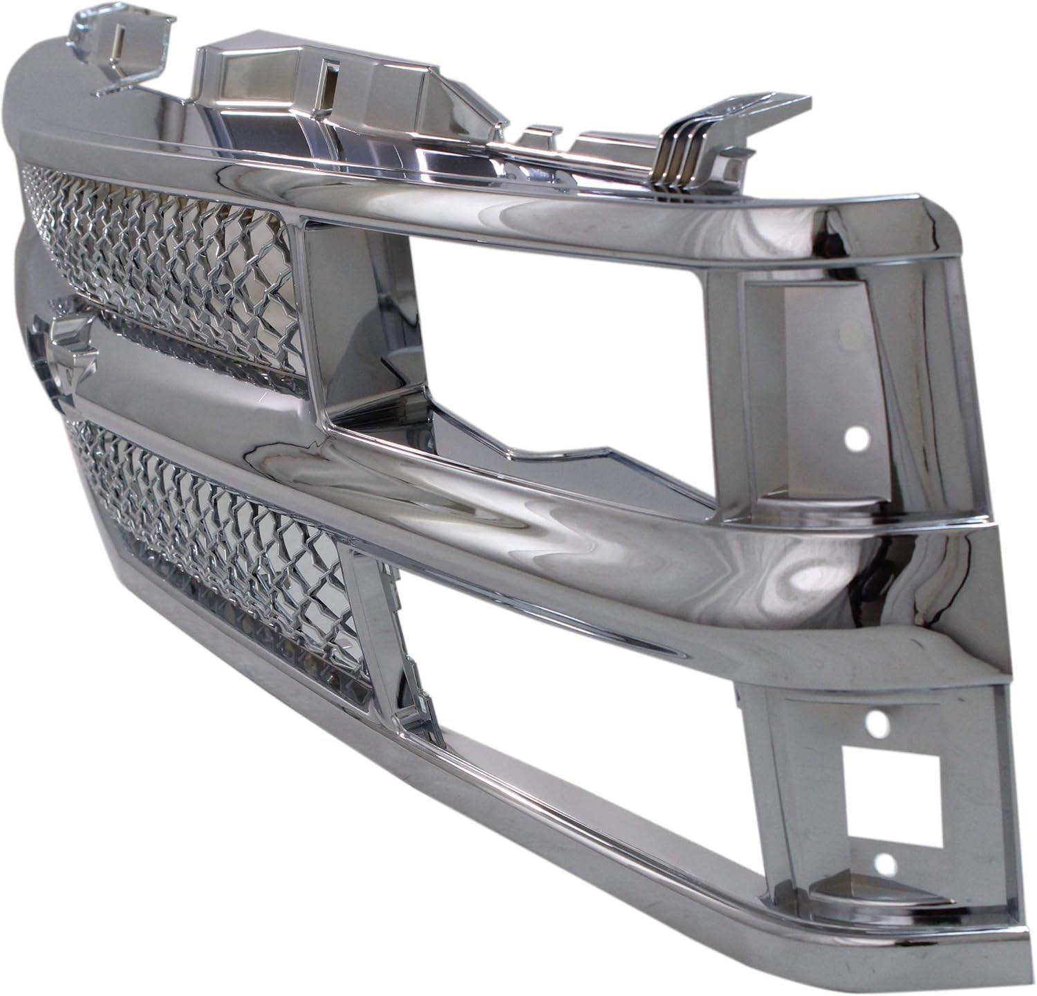 Garage-Pro Grille Assembly Compatible with CHEVROLET C/K FULL SIZE P/U 1994-2000/SUBURBAN 1994-1999 Mesh Insert All Chrome with Dual/Composite HL - Image 3