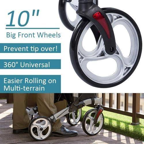 Smart Standing Upright Folding Senior Straight Upright Walker - Image 4