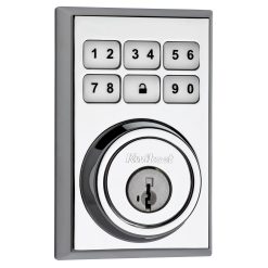 Kwikset 99090-022 SmartCode Electronic Deadbolt Featuring SmartKey, Polished Chrome