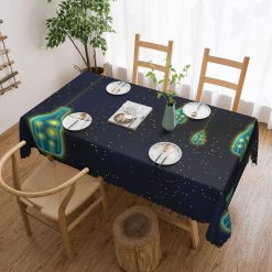 Beautiful Bottle of Under The Night Sky Print Square Tablecloth Decorated Table can able Farmhouse Decor Coffee Table Outdoor,