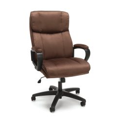 Essentials by Ofm ESS-3081 Plush High-Back Microfiber Office Chair, Brown
