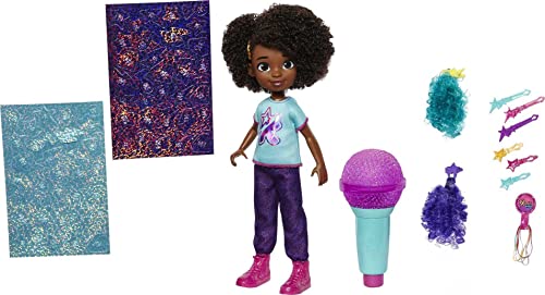 Mattel Karma??s World Doll with Microphone Hair Styling Tool & Accessories, 75+ Pieces, Shine ‘N Style Mattel Karma Playset