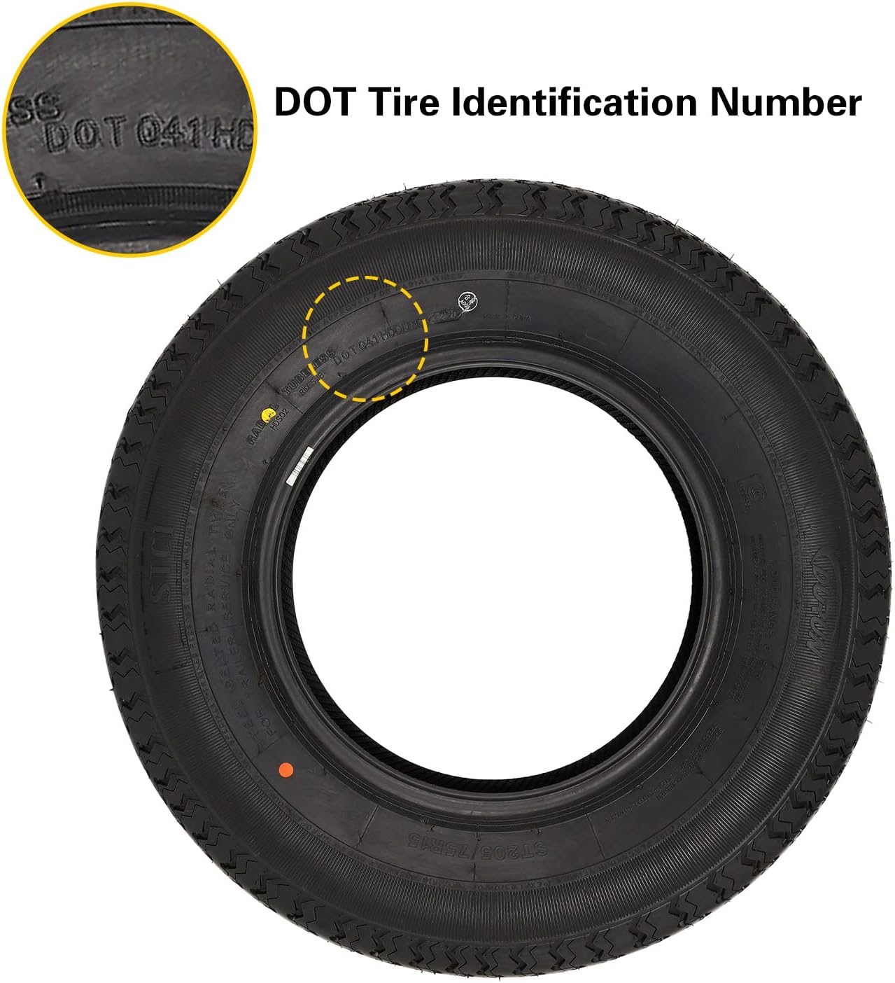 WEIZE ST205 75R15 205 75 r15 Radial Trailer Tire, 8-Ply Load Range D, Set Of 2 - Image 7
