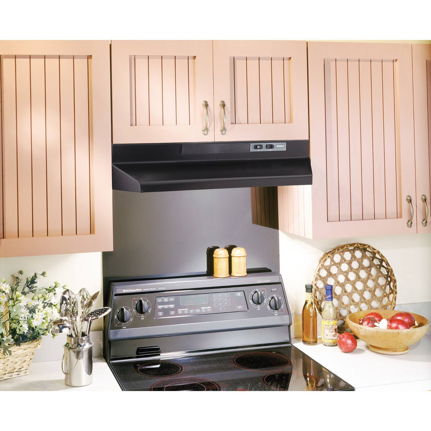 Broan F404223 42 inch Black Convertible Under Cabinet Range Hood - Image 2