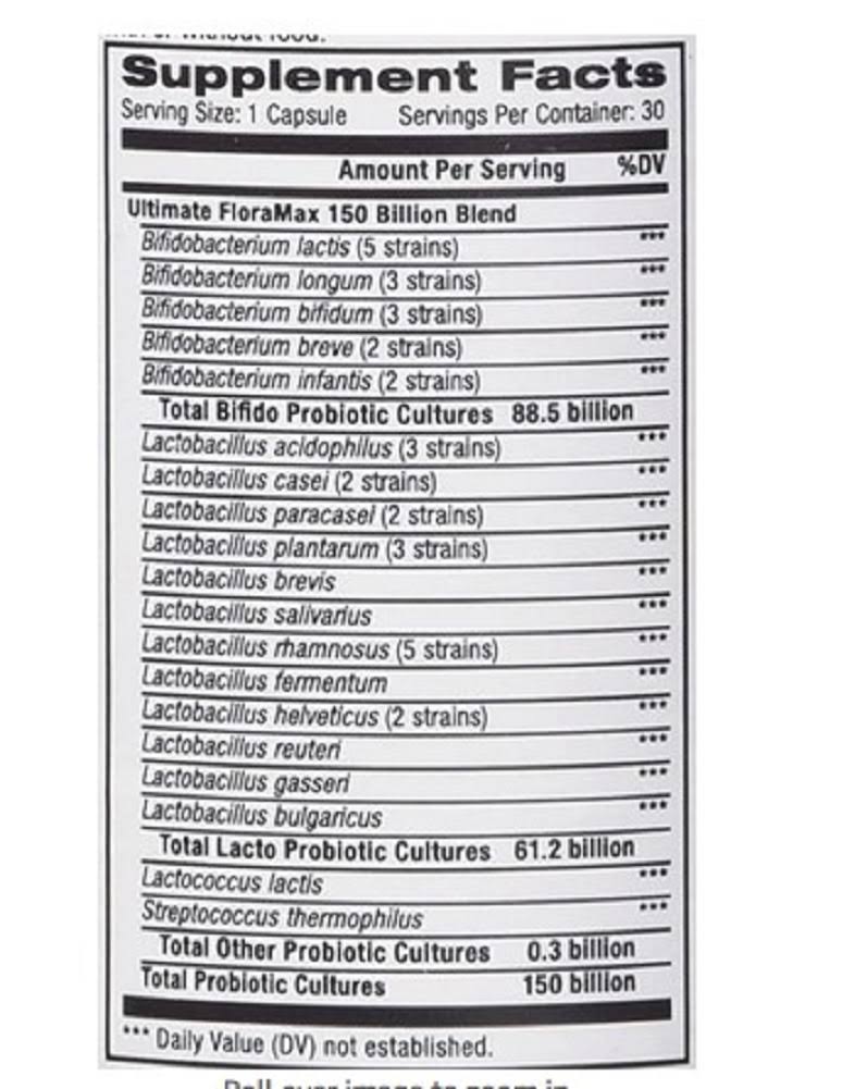 Advanced Naturals Ultimate FloraMax 150 Billion 30 - Image 4