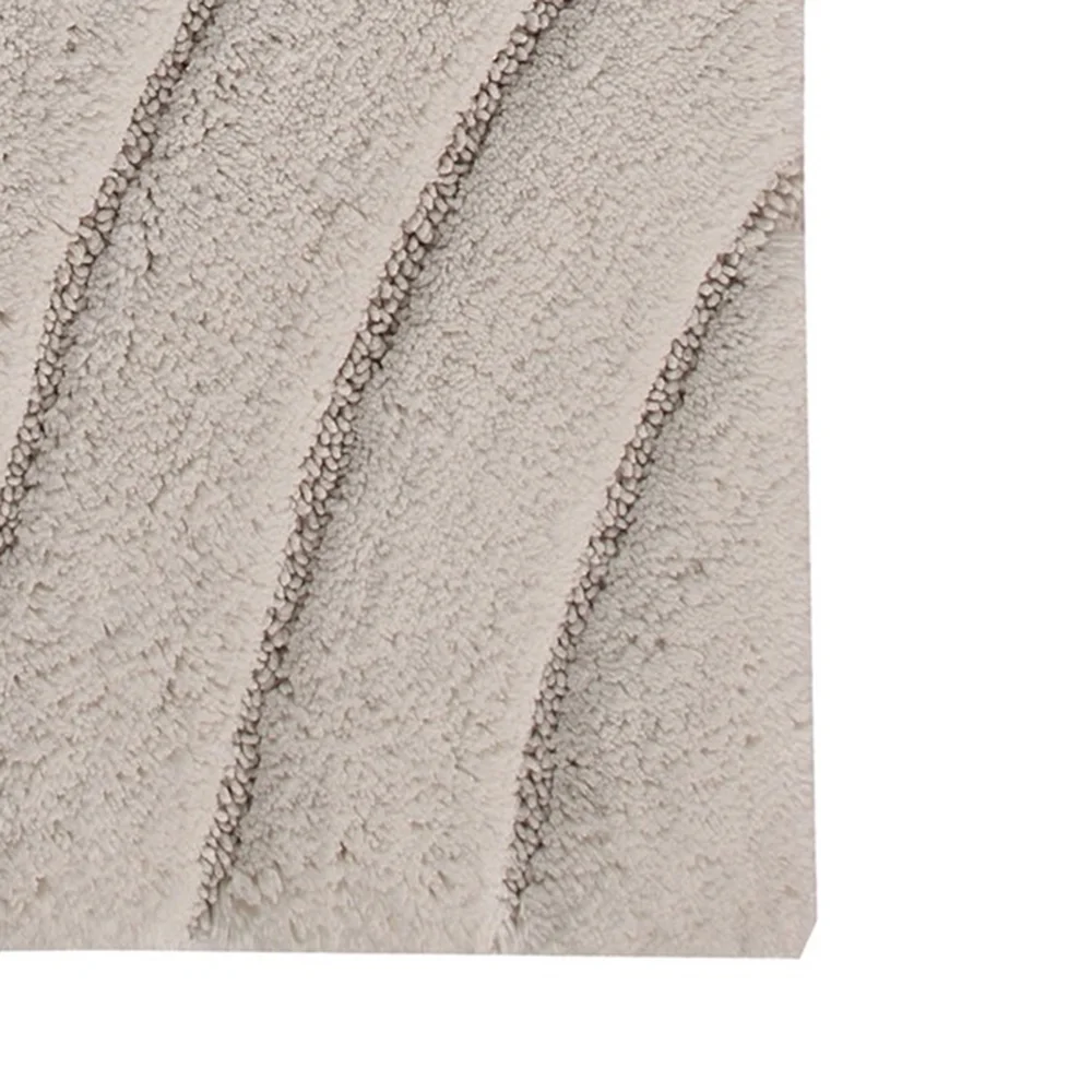 Knightsbridge Diamond 220 GSF Non Skid Back Bath Rug 17 x 24 – Ivory - Image 2