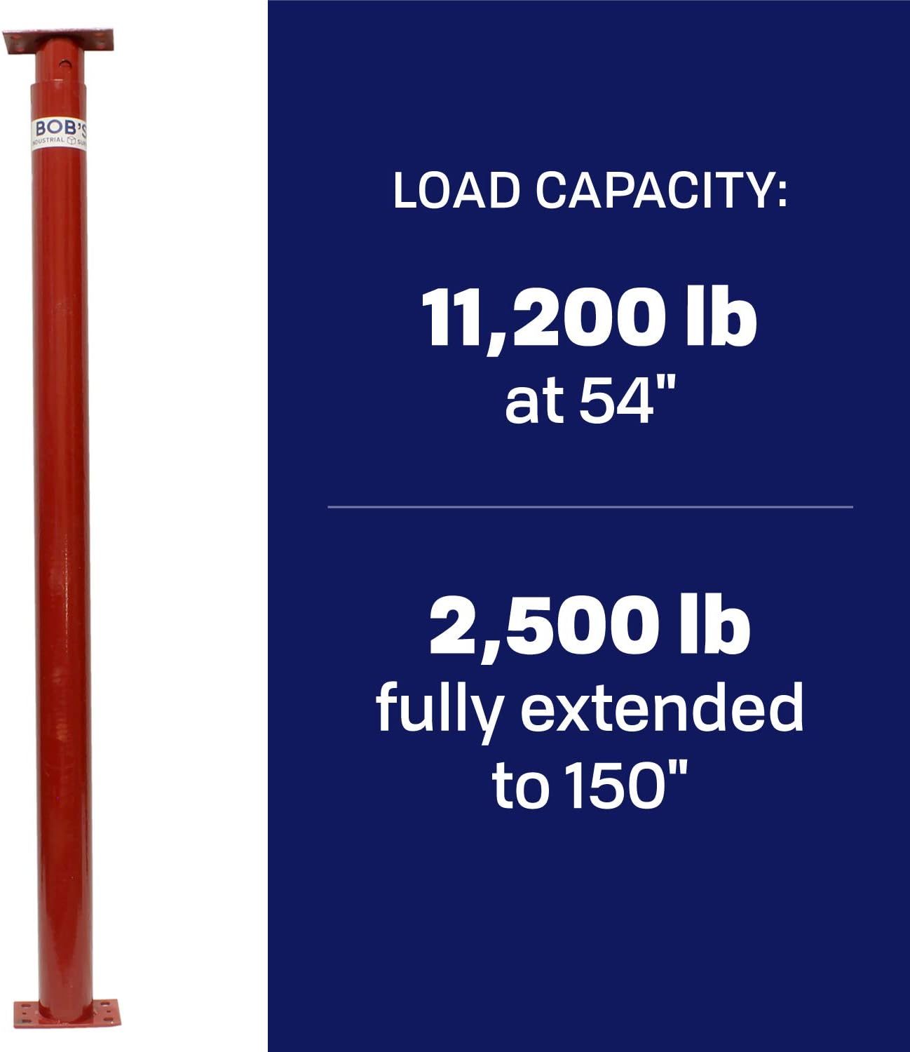 BISupply Basement Floor Jacks ?C 150in Adjustable House Jacks for Leveling, Basement Jack Post Floor Joist Jacks - Image 5