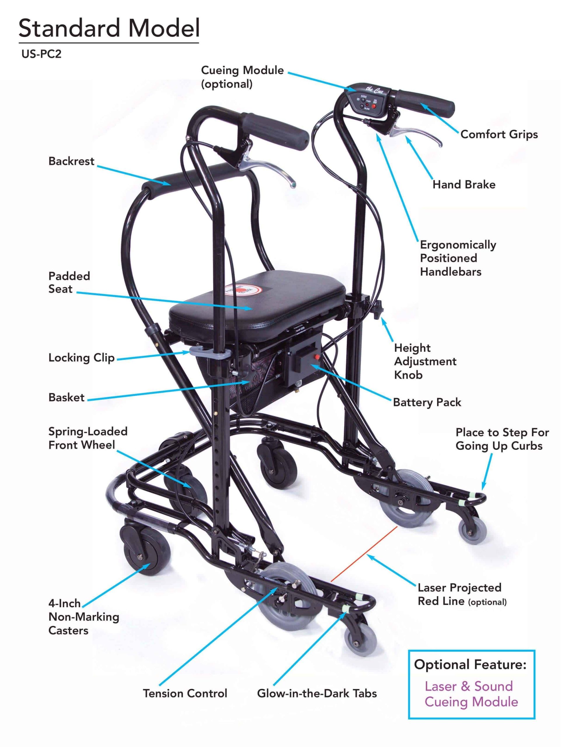 U-Step Walking Stabilizer – Walker – Tall – 6-Foot 1 to 6-Foot 3 - Image 2