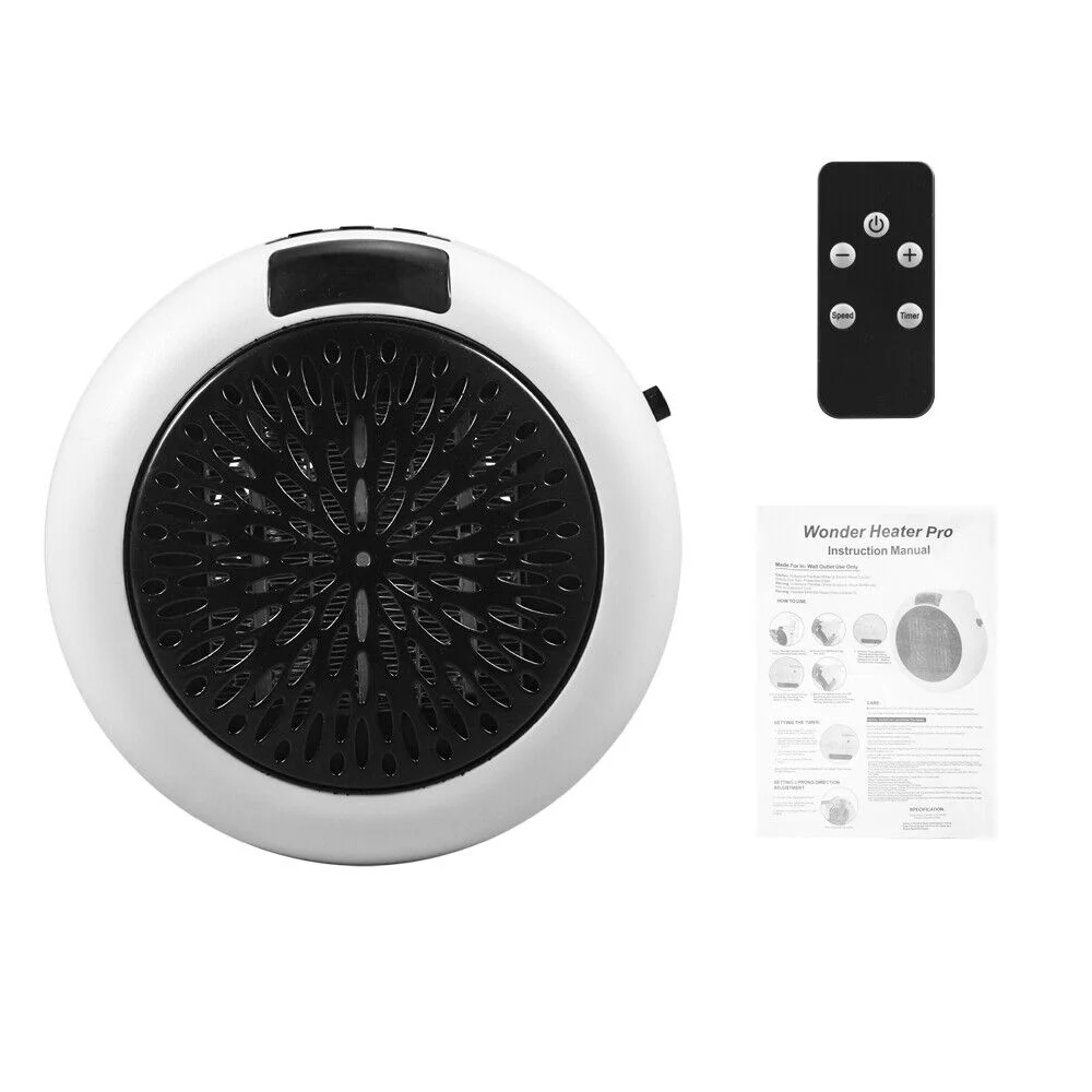 JahyShow Plug-in Electric Heater Fan – 900W Wall Sockets with Remote Timer – Digital Thermostat - Image 6