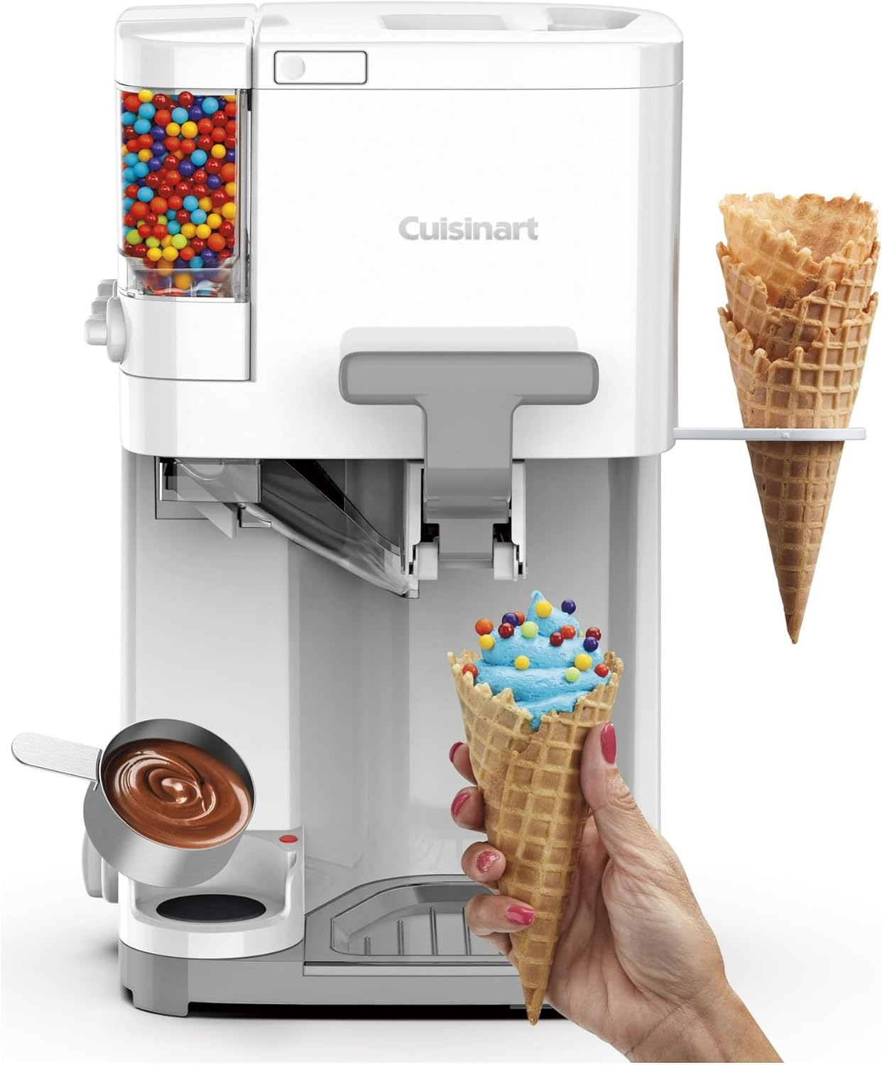 Cuisinart Soft Serve Ice Cream Machine- Mix It In Ice Cream Maker for Frozen Yogurt, Sorbet, Gelato, Drinks 1.5 Quart, White, ICE-48 - Image 14