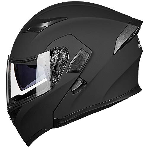 ILM Motorcycle Dual Visor Flip up Modular Full Face Helmet DOT 6 Colors Model 902 - Image 19