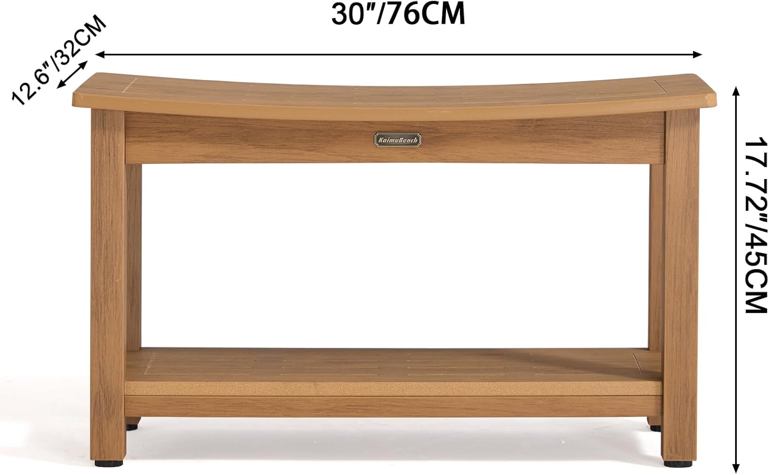 HDPS Shower Bench Seat, Poly Lumber Bathroom Stool for Inside Shower Waterproof, Foot Rest Stool for Shaving Legs with Adjustable Feet, Plastic Spa Bath Chair Seat for Bathroom, Non-Slip, Brown - Image 14