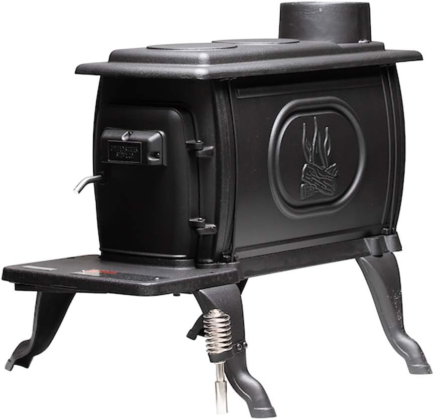 US Stove US1269E 900 Sq. Ft. Log Wood Cast Iron Stove, Black - Image 4