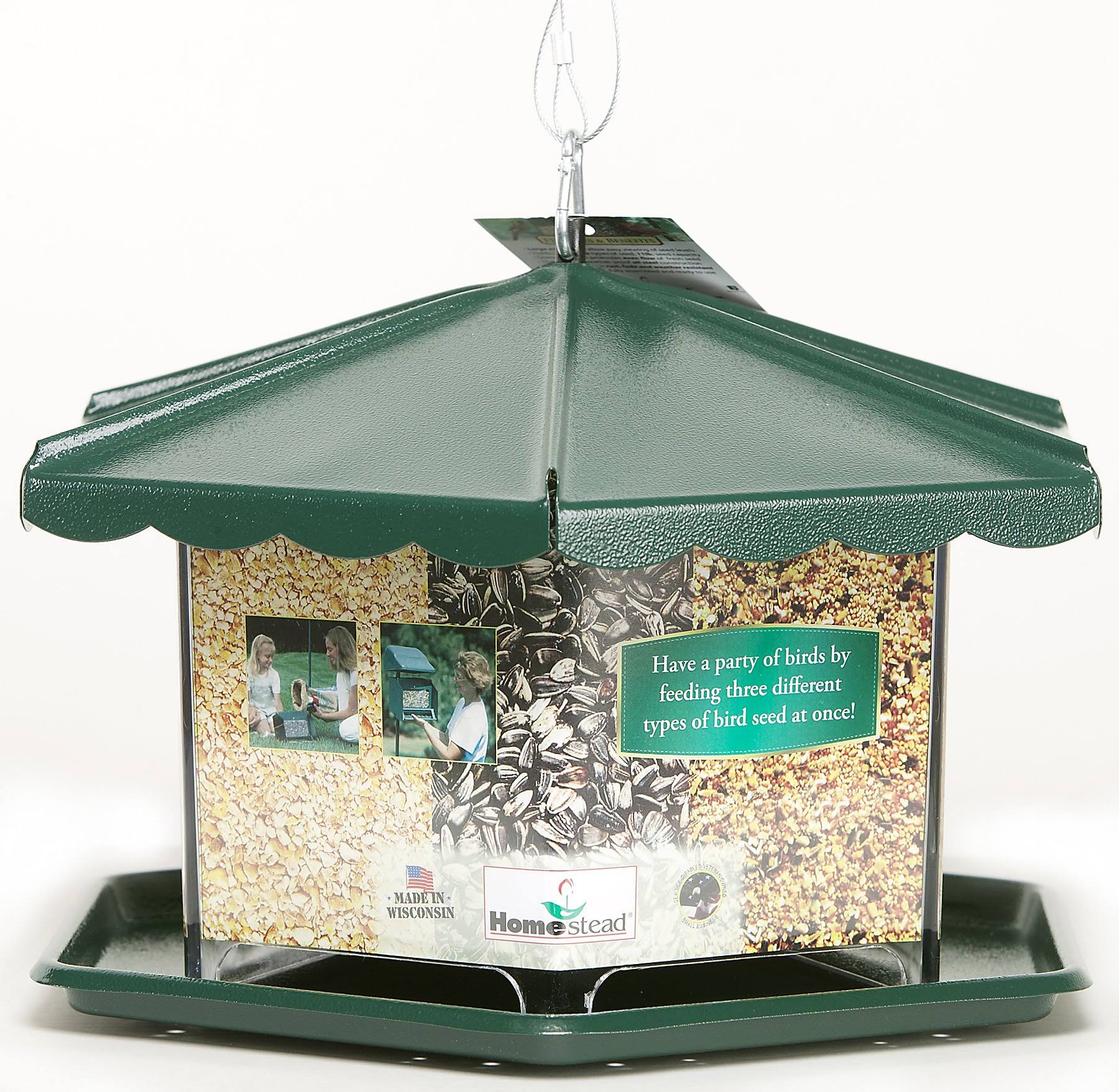 Homestead Triple Bin Party Bird Feeder