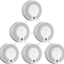 X-Sense Wireless Interconnected Combination Smoke and Carbon Monoxide Detector, 10-Year Battery Powered Fire and CO Alarm, SC06-W, Pack of 6