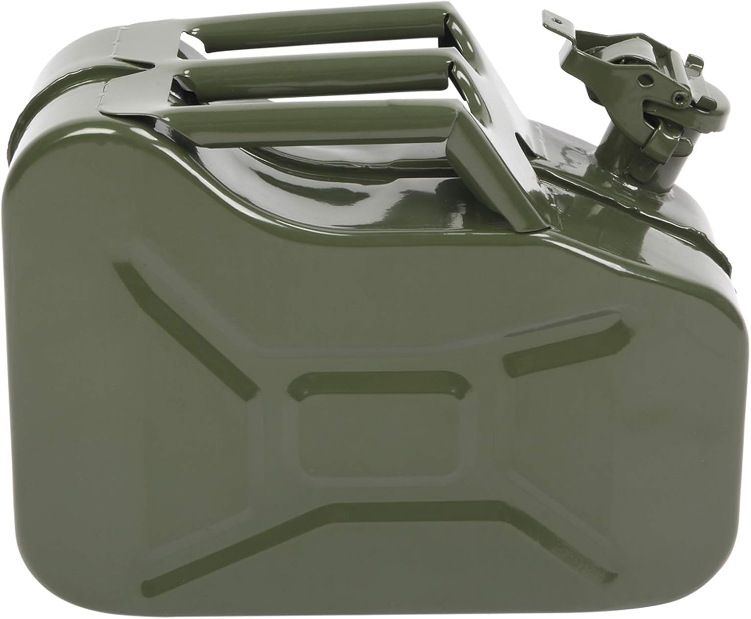 Portable 10L 2.5 Gallon Metal Gas-Fuel Cold-rolled Plate-Diesel Tank Bucket with Pipe US(Green 1) - Image 2