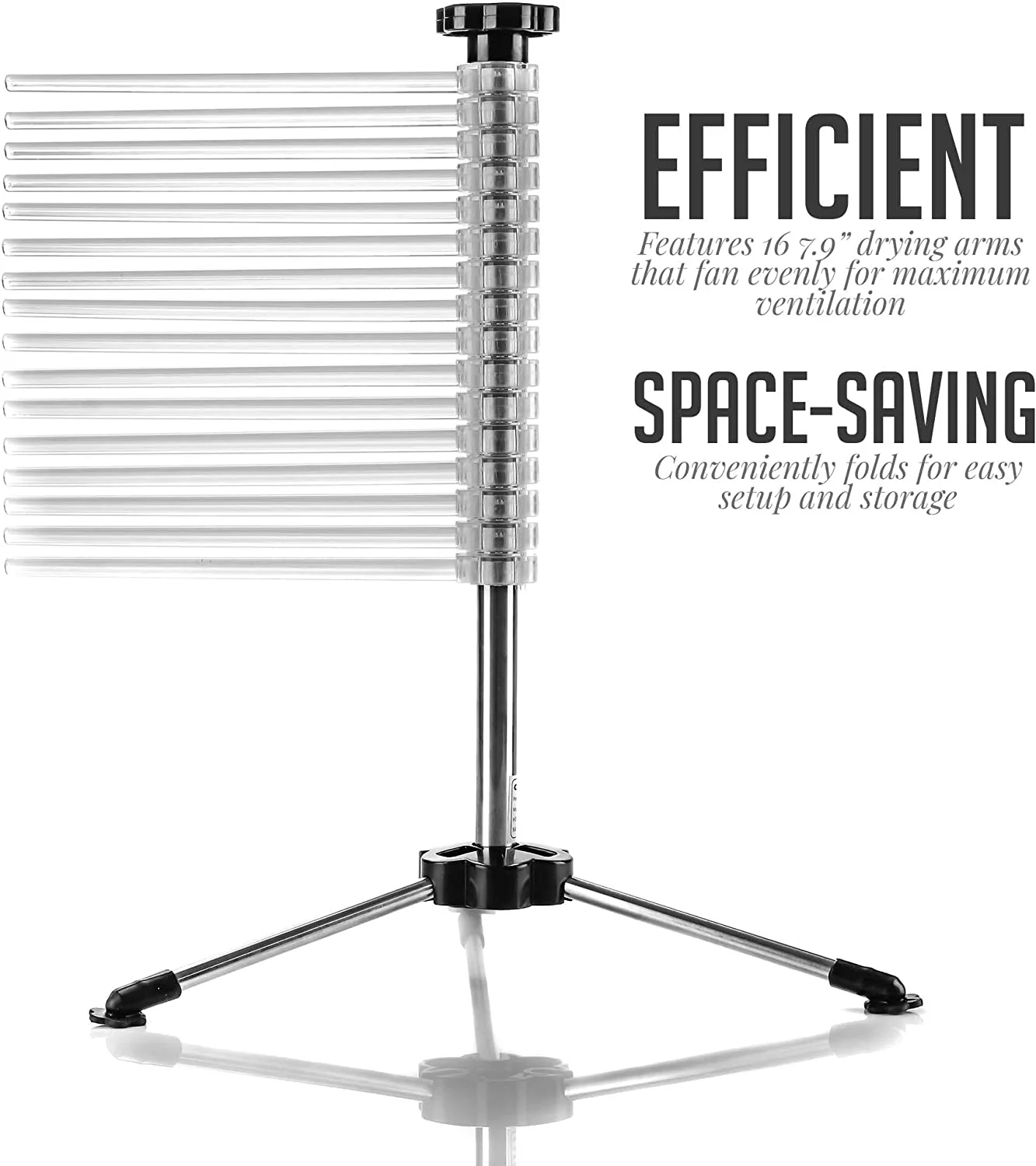 OVENTE 1.2 lb Collapsible Pasta Drying Rack, BPA-Free Acrylic Rods, for Homemade Noodles ACPPA900C - Image 3