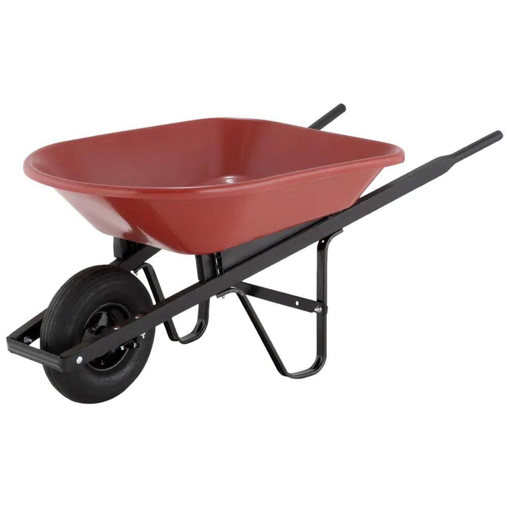 True Temper 4 Cu. ft. Poly Wheelbarrow, Red PW4UT24