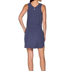 Alternative view of RBX Tank Dress for Women, Quick Drying Stretch Woven Hiking Golf Dress, Drawstring Waist Beach Dress Coverup with Pockets