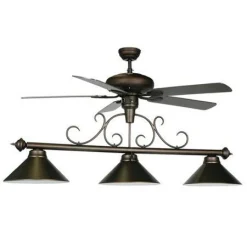 Ram Game Room 3-Light Billiard Light with Ceiling Fan