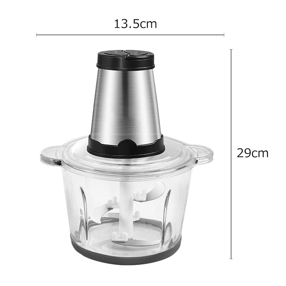 Homgeek Electric Meat Grinder – 2L Large Capacity, Stainless Steel, 2 Speed Settings, 250W High Power – Ideal Kitchen Cooker Blender for Household Use - Image 3