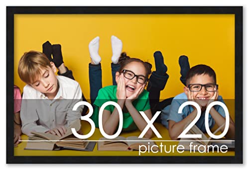 40×20 Contemporary Black Wood Picture Panoramic Frame – Picture Frame Includes UV Acrylic, Foam Board Backing, & Hanging Hardware! Panoramic Poster Frame