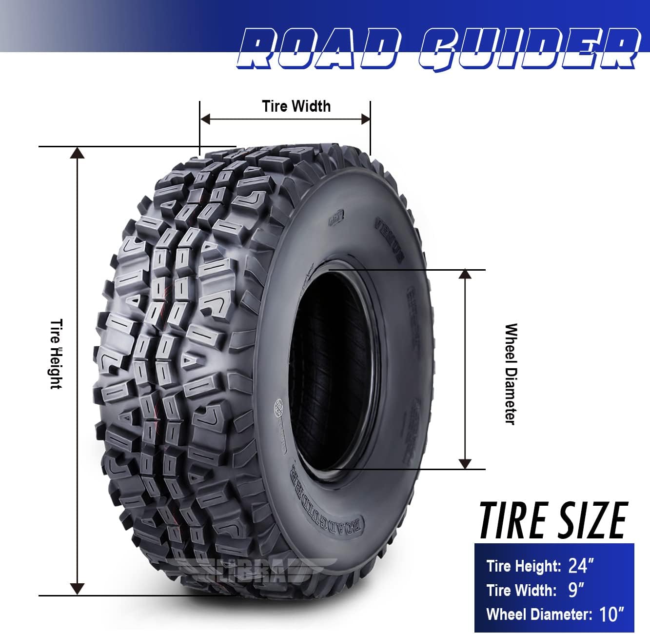One New ATV tire 24×9-10 24x9x10 6PR 10270 - Image 4