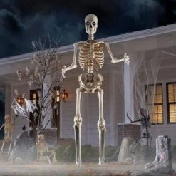2025 Home Accents 12 ft. Giant-Sized Skeleton with LifeEyes NO250058