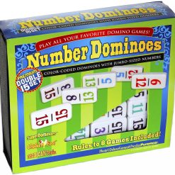 Dominoes Professional Numbered Double 15 Set with Color-Coded Numbers