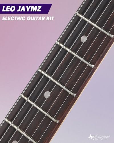 Leo Jaymz 39 Full Size ST Style Electric Guitar Starter Kit with SSH Pickup, 5W Portable Amp, Tuner, Gig Bag, Strap & Accessories (Violet Ocean) - Image 25