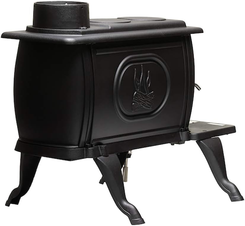 US Stove US1269E 900 Sq. Ft. Log Wood Cast Iron Stove, Black - Image 5