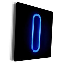 3dRose Monogram letter I abstract neon blue lit shining… – Museum Grade Canvas Wrap (cw_155129_1)