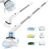 VAVSEA Electric Spin Scrubber,Cleaning Brush for Bathroom,1.5H 300RPM Shower Scrubber Kit for Floor Tile Bathtub,51 inch