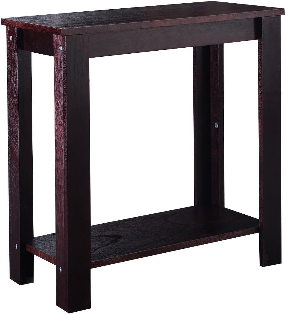 Casart End Table Coffee Sofa Wooden End Shelf Living Room Bedroom Chair Side Table Furniture Espresso - Image 2