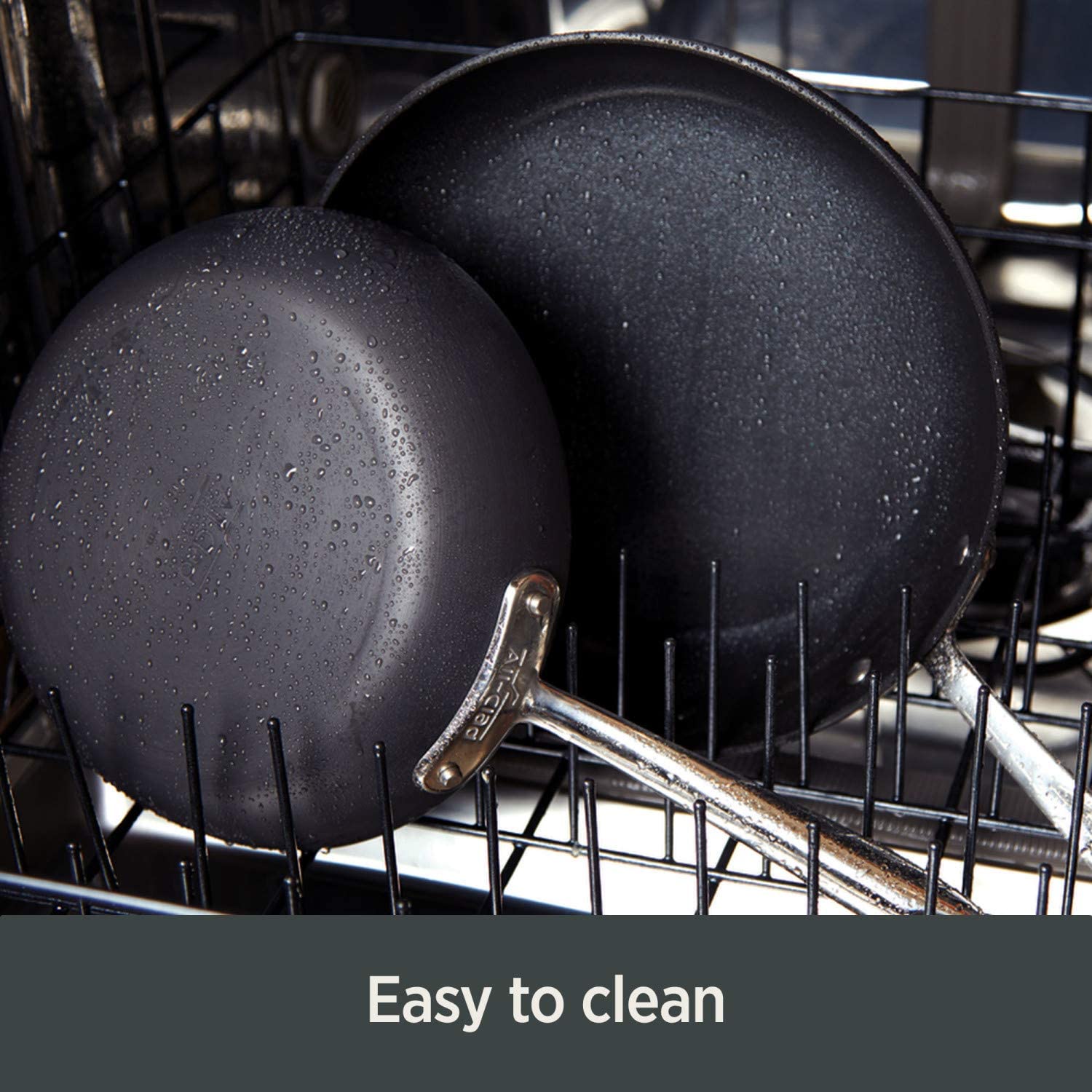 All-Clad H9112S64 Essentials Nonstick Hard Anodized 8.5 and 10.5-inch Fry Pans?? 2 Piece?? Grey - Image 9