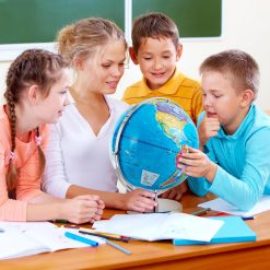 Alternative view of COSTWAY Illuminated World Globe, 13?? Desktop Geographic Globe w/LED Light & Easy-to-Read Clear Map for Students, 720?? Rotation Decorative Globe, Educational Interactive Globe for School, Classroom