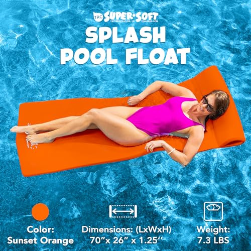 TRC Recreation Foam Swimming Pool Float, Floating Water Lounger, Splash 1.25?? - Image 65