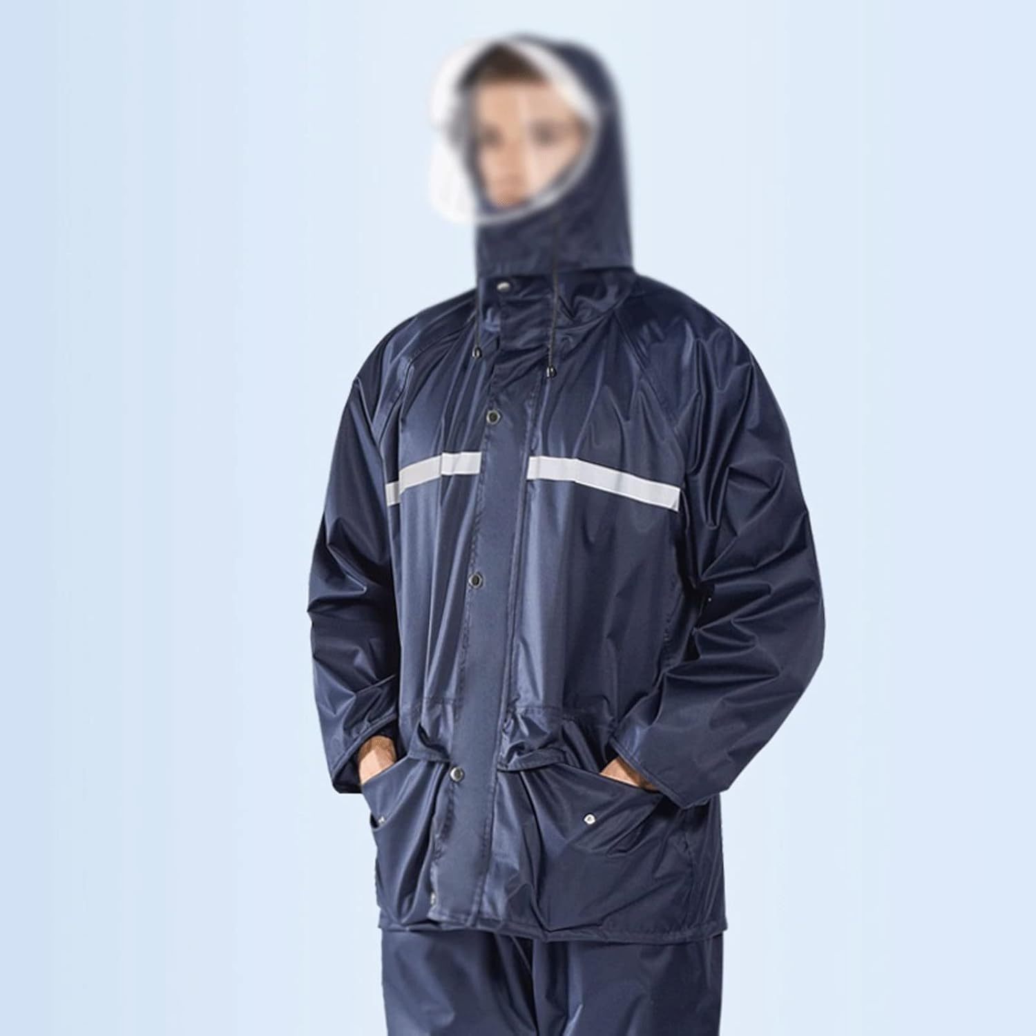 Rain Ponchos Raincoat Rain Pants Suit Men and Women Split Double-Layer Thickened Body Electric Motorcycle Take-Out Riding Rainwater - Image 5