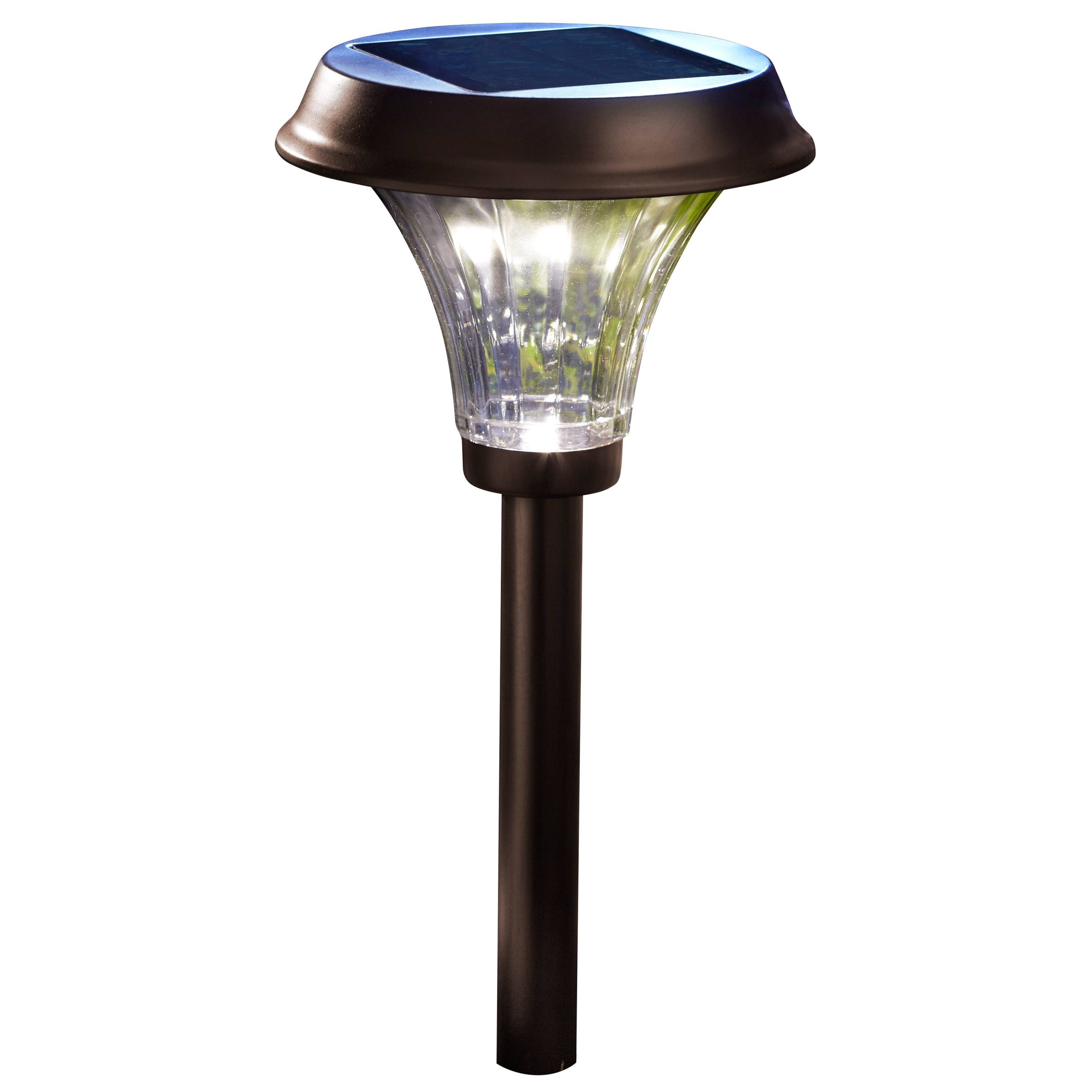 Moonrays 91754 Richmond-Style Solar LED Metal Path Light, Rubbed Bronze – 2 pack
