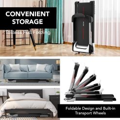 Alternative view of Ovicx Foldable Treadmills for Home – Portable Folding Compact Small Thin Electric Fold Up Lightweight Treadmill for Space Saver Apartment