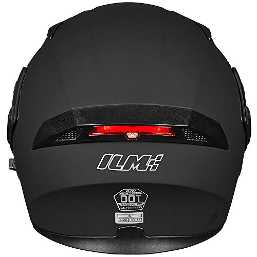 ILM Motorcycle Dual Visor Flip up Modular Full Face Helmet DOT 6 Colors Model 902 - Image 20
