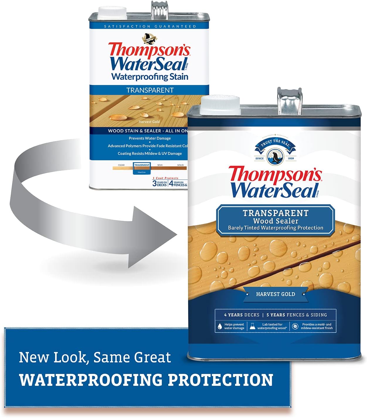 Thompson??s WaterSeal Transparent Waterproofing Wood Stain and Sealer, Harvest Gold, 1 Gallon - Image 3