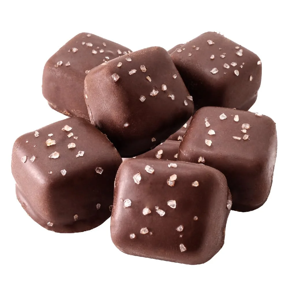 Funtasty Dark Chocolate Sea Salt Caramel Squares Candy, 2-Pound Pack