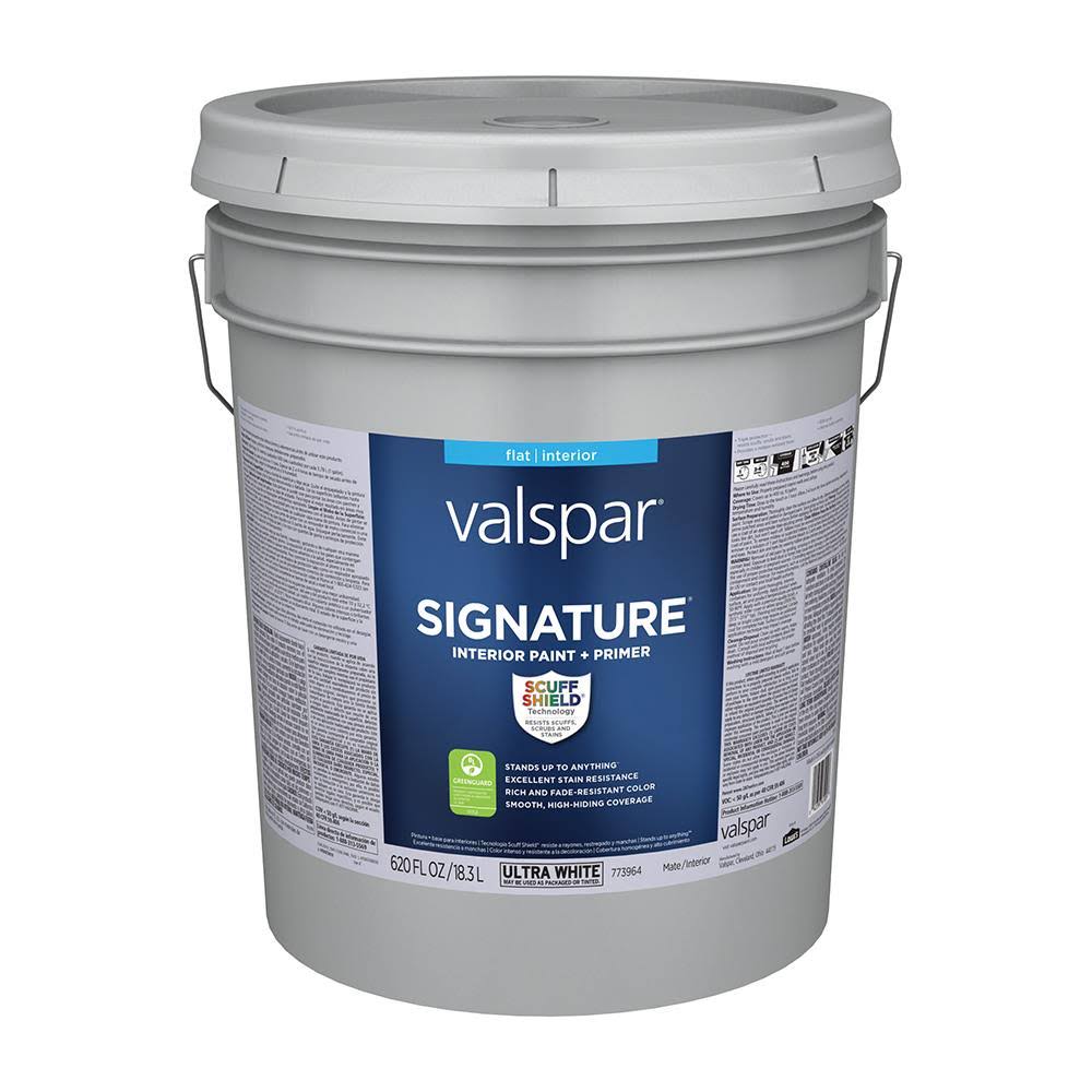 Valspar Signature Ultra White/Base A Flat Tintable Interior Paint (Actual Net Contents: 620-Fl oz) 007.0773964.008