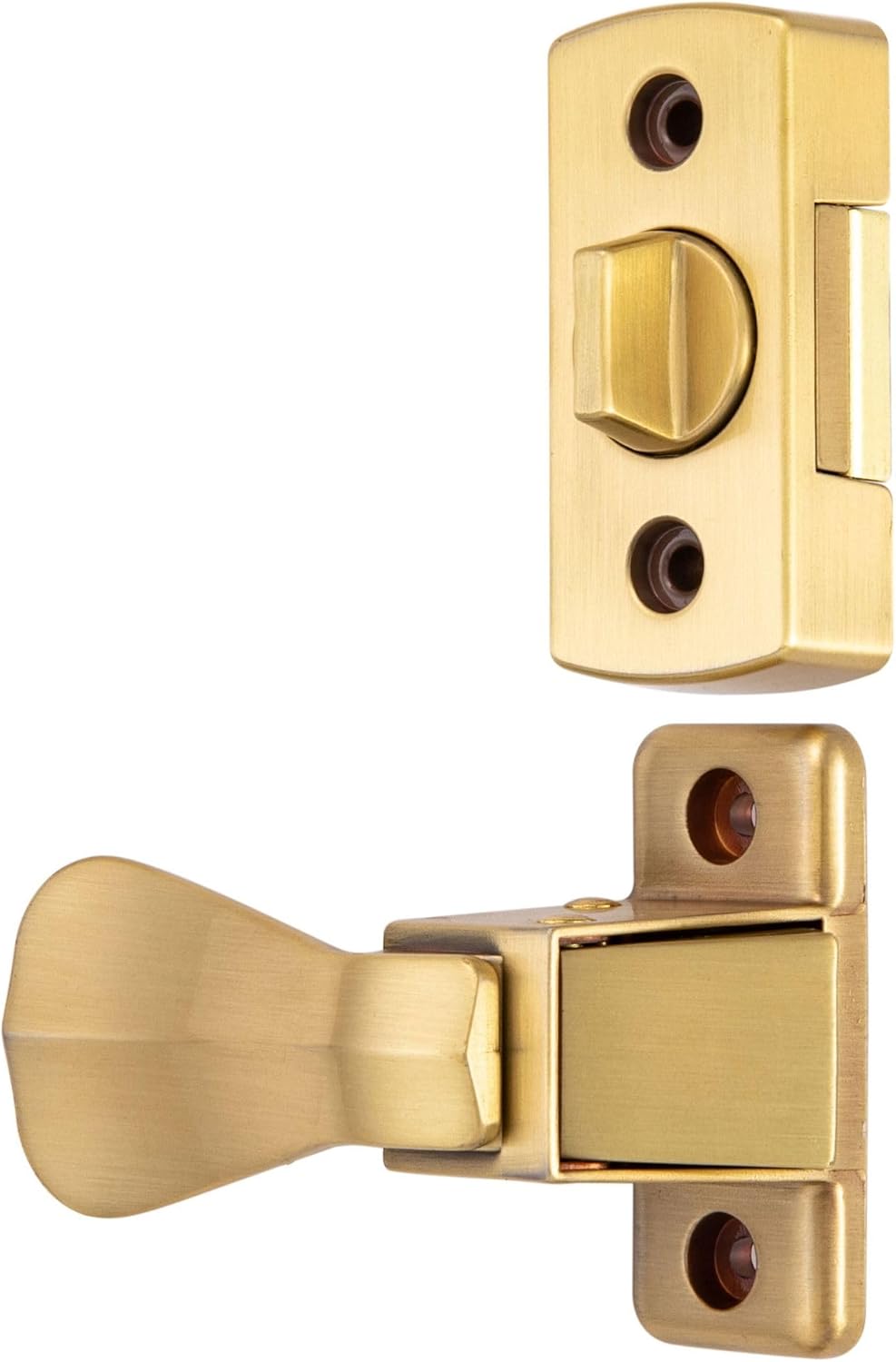 Ideal Security Door Lever with Deadbolt Lock for Storm and Screen Doors, Satin Gold - Image 3