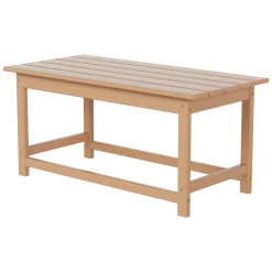 Polytrends Laguna All Weather Poly Outdoor Coffee Table – Rectangle Teak