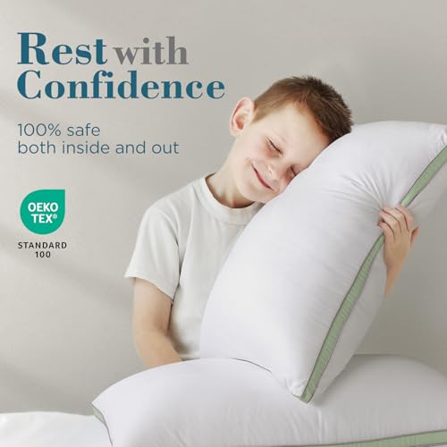viewstar Bed Pillows King Size Set of 2, Hotel Quality, Down Alternative Big Pillow for Back, Stomach or Side Sleepers, Firm - Image 114